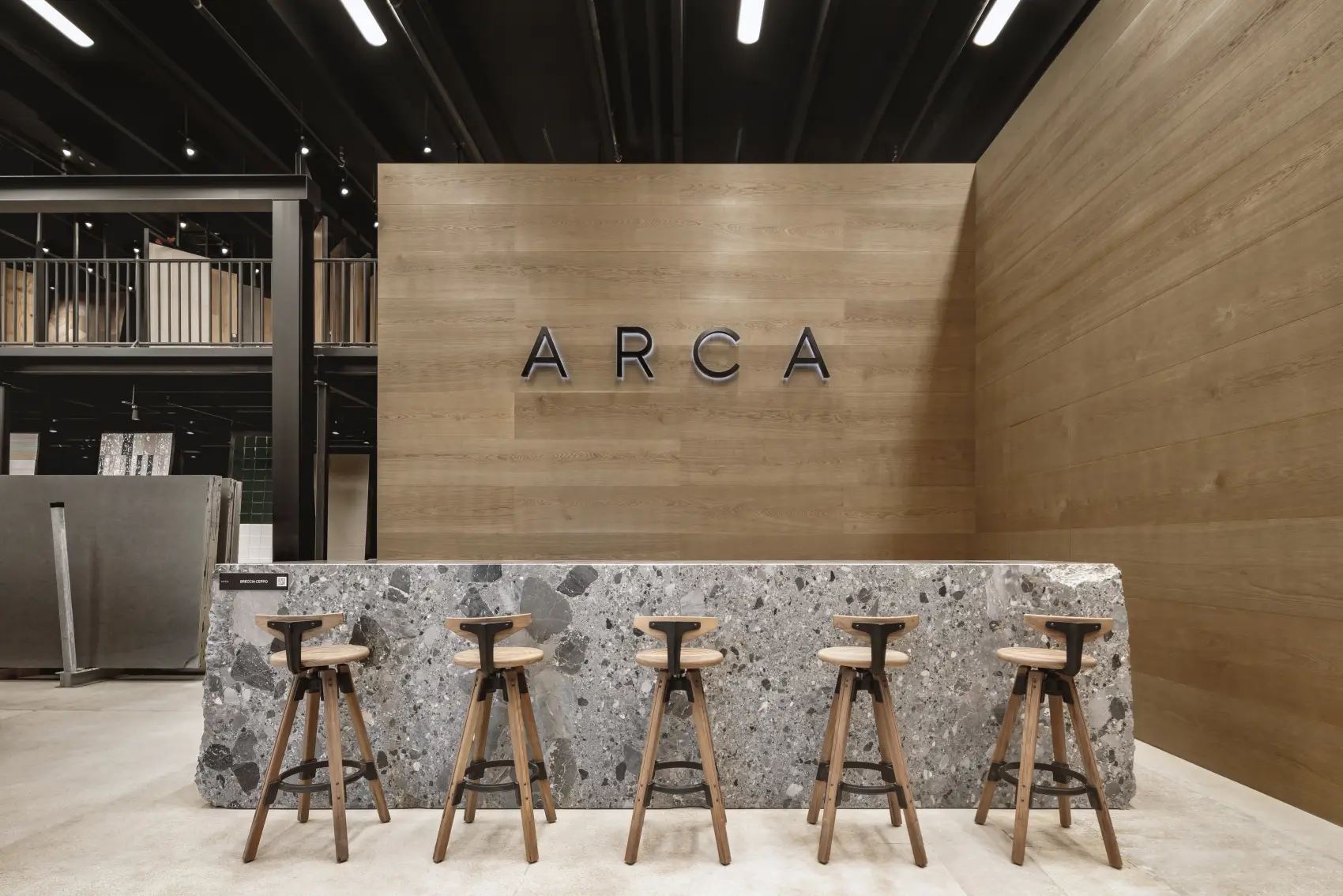 ARCA Luxury Stone showroom interior — Wynwood Miami premium stone gallery