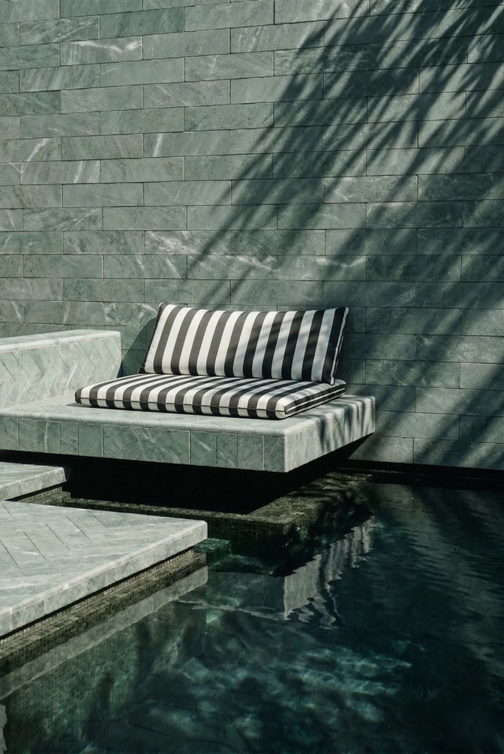 Statuario Venato marble condo lobby — Miami development
