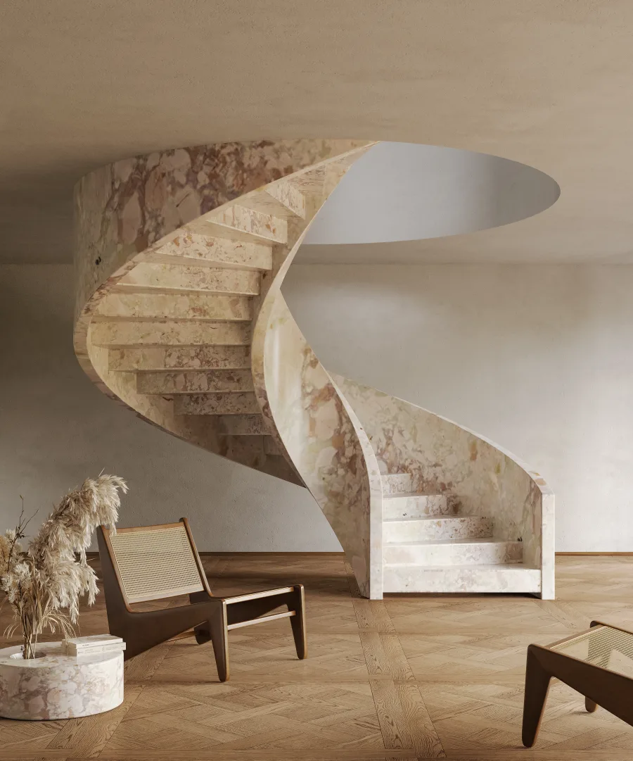 Pietra Grey marble detail — large-format stone for architects Miami