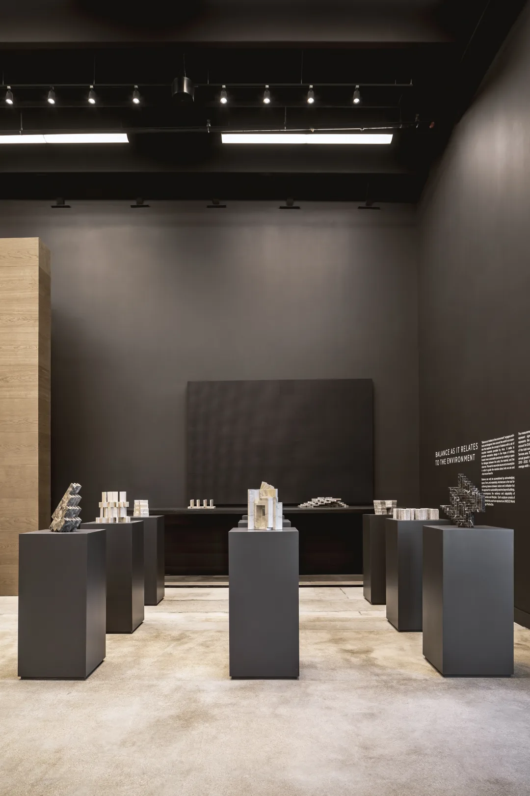 Natural stone surface detail at ARCA Miami