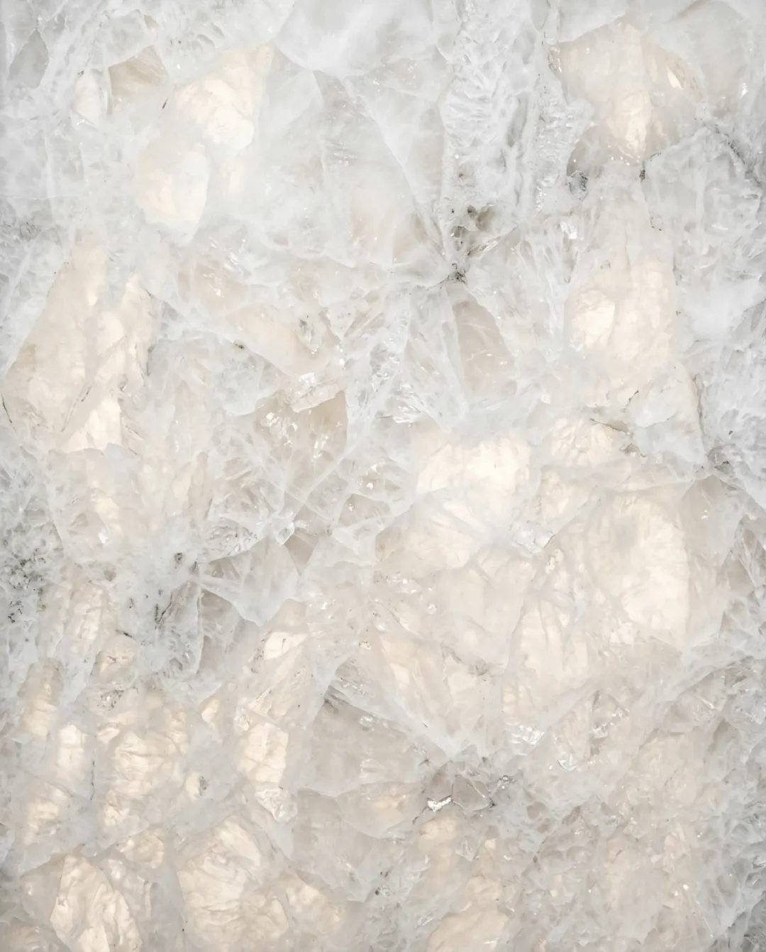 Cristallo quartzite slab at ARCA Luxury Stone Miami