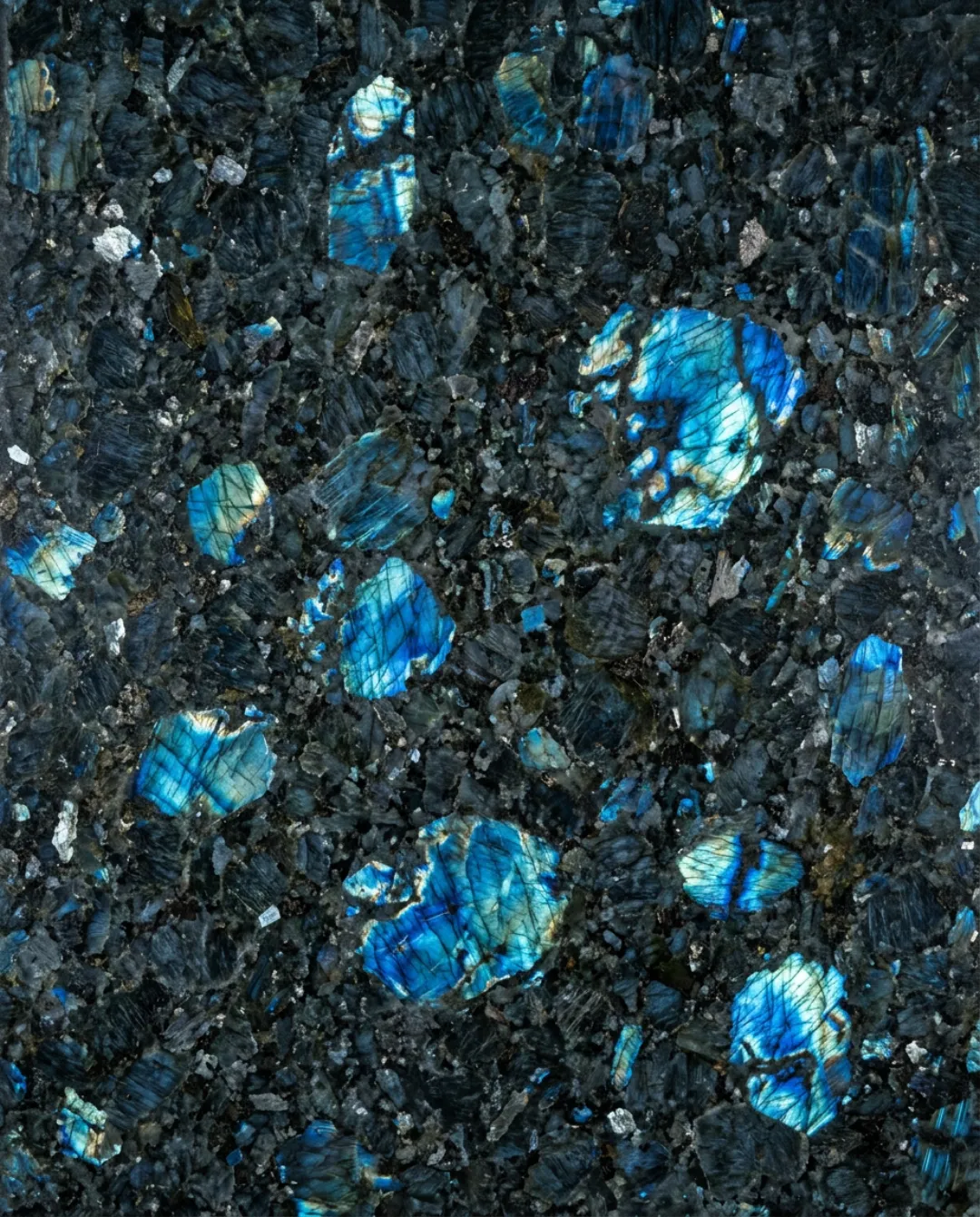Lemurian Blue exotic stone slab at ARCA Luxury Stone Miami